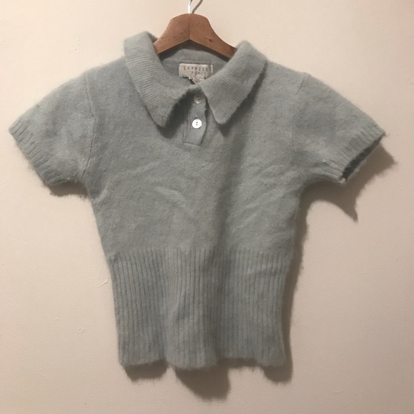 Vintage 90s express angora sea foam sweater - Picture 1 of 5